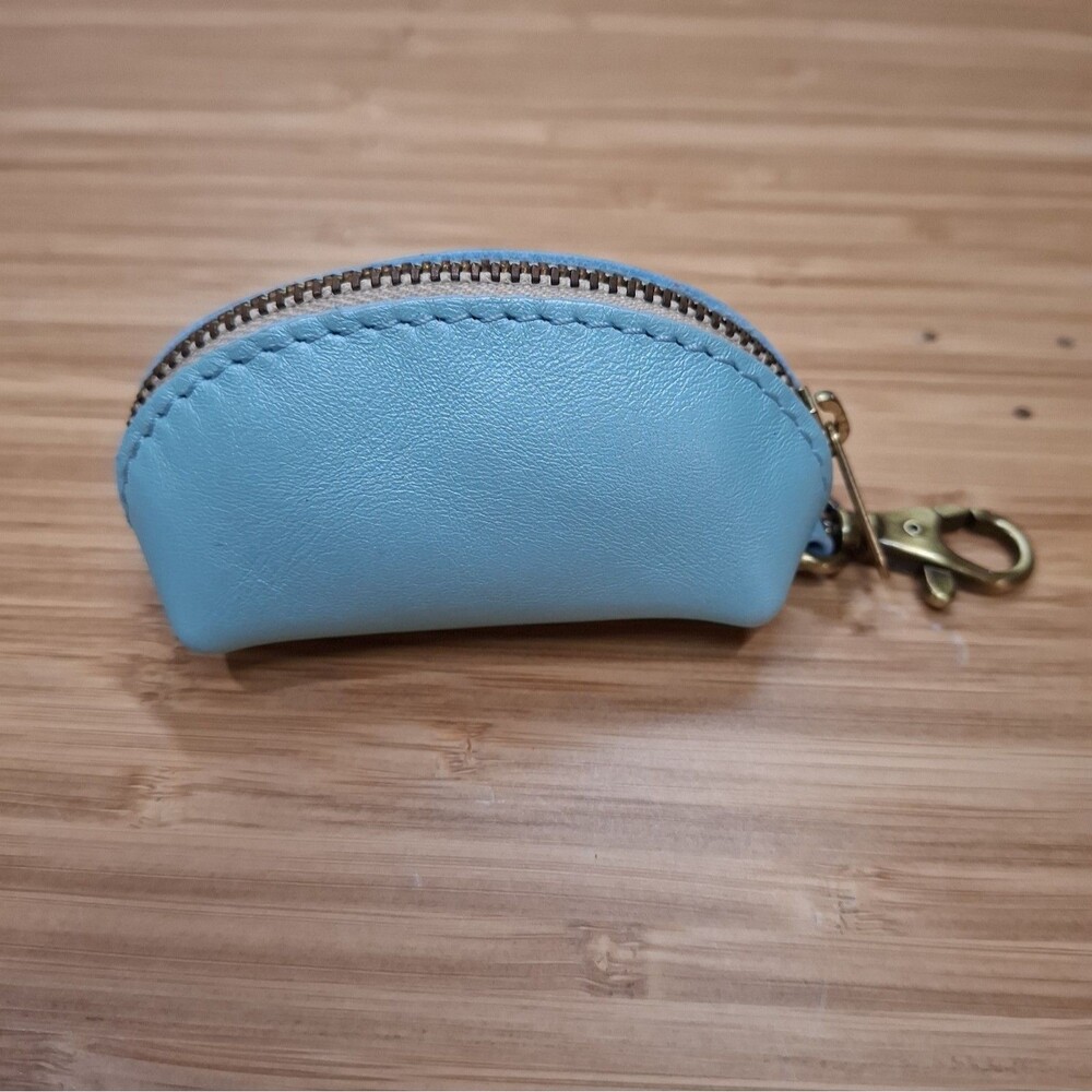 Portland Leather Goods Taco Keychain Mini Pouch Coin Purse Charm NWOT Ice Cloud